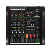 PS-SOUND AMX-M4, пассивный микшерный пульт, 4 мик/моно, блок эффектов, EQ, MP3, BT