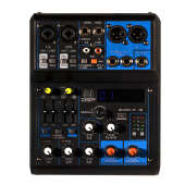 PS-SOUND AMX-X06, пассивный микшерный пульт, 2 мик/моно, 1 стерео, блок эффектов, USB, MP3, BT