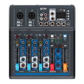 PS-SOUND AMX-NS6FX, пассивный микшерный пульт, 2 мик/моно, 1 стерео, 1 AUX, блок эффектов, MP3