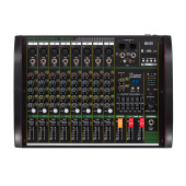 PS-SOUND AMX-M8, пассивный микшерный пульт, 8 мик/моно, блок эффектов, EQ, MP3, BT